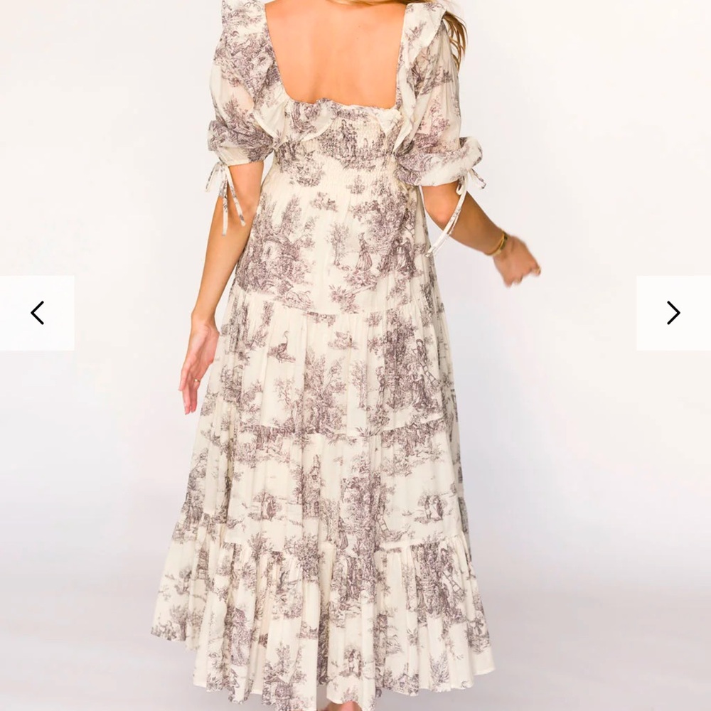 Shop worth collective Amali Dress in Ivory - 100% Cotton & Bump Friendly - Picture 6 of 6